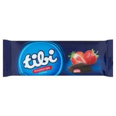 Tibi táblás 90g Eperkrémmel töltött étcsokoládé /17/