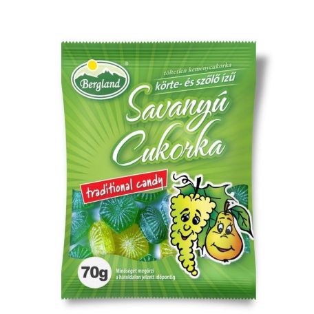 Bergland savanyú Körte-szölő 70g  /15-30/