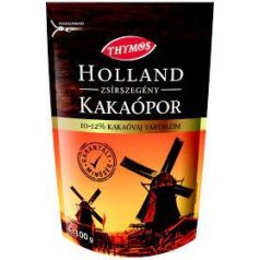Thymos Holland zsírszegény kakaó 100g TASAKOS /25/