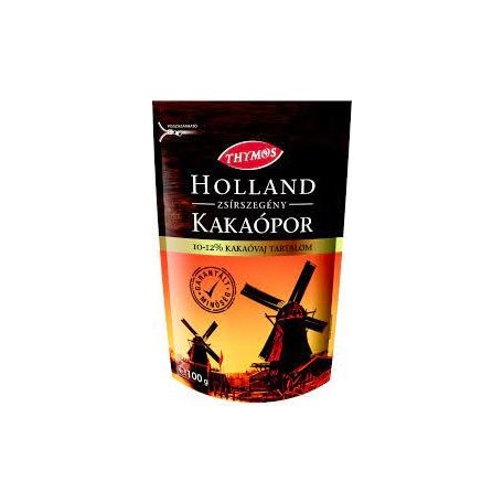 Thymos Holland zsírszegény kakaó 100g TASAKOS /25/