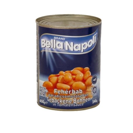 Bella Napoli Fehér Bab konzerv paradicsom szószban 400g /12/