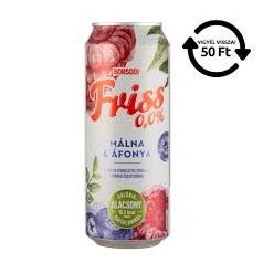 Borsodi Friss Málna-Áfonya 0,0% dobozos 0,5l /24/+DRS