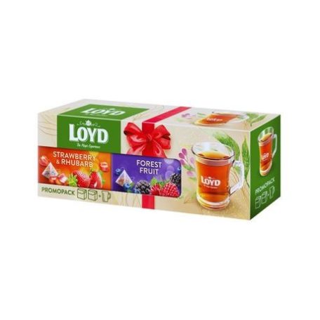 Loyd piramis tea BOX 2db+pohár 74g (erdei+eper)