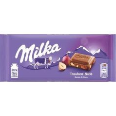Milka 80g táblás Mazsolás-mogyorós /23/