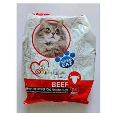 Eurocat 1kg Macskatáp száraz Marhás /20/