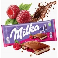 Milka 100g Táblás Málna-krém /25/