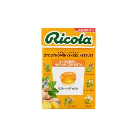 Ricola gyömbér-narancs 40g /10/