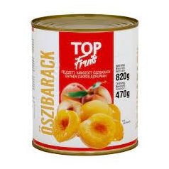Top Fruit Őszibarack Konzerv 820g /12/
