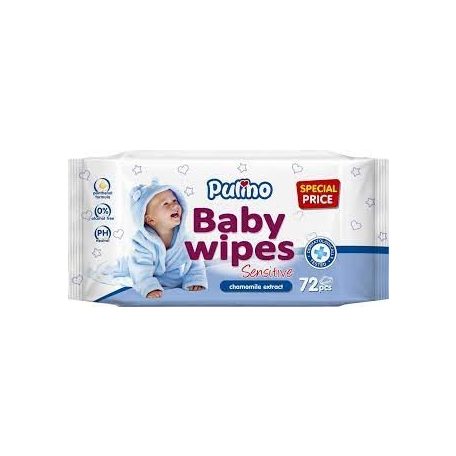 Pulino Baby nedves törlőkendő 72db sensitive /14/