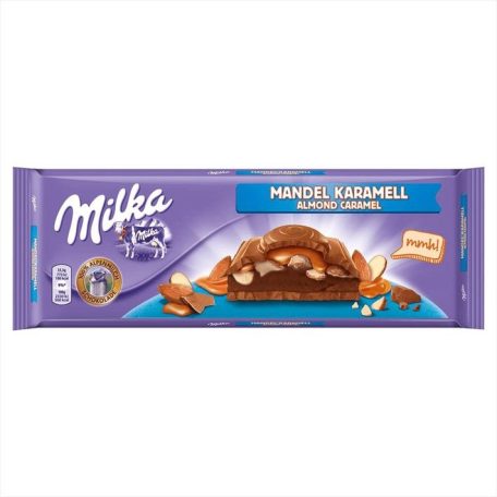Milka 300g Nagy táblás Mandula-karamell /12/