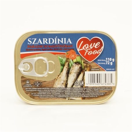 Love Food 110g/72g Szardínia paradicsomos szószban /16/