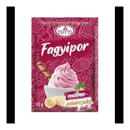 Tutti fagyipor 80g málnás fehércsoki /15/