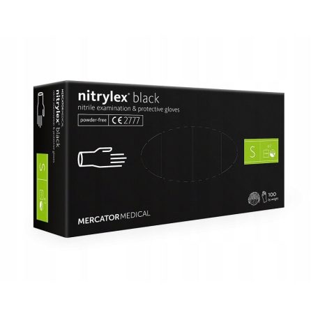 Mercator Nitril kesztyű FEKETE  S-es  /100/