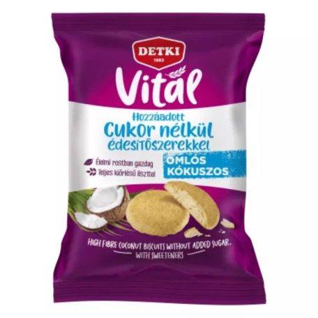 Detki Vitál omlós keksz 180g Kókuszos HCN /21/