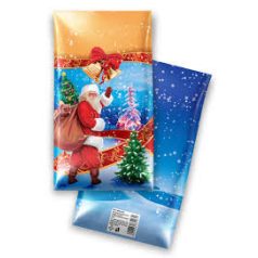 Mikulás tasak 20*35cm Ablakos Pam-Pam/100/