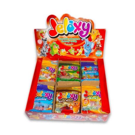 Jellopy mix vegyes gyümölcs ízű gumicukor 18g /48/