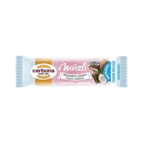 Cerbona 20g müzliszelet kókusz-csoki HCN /20/