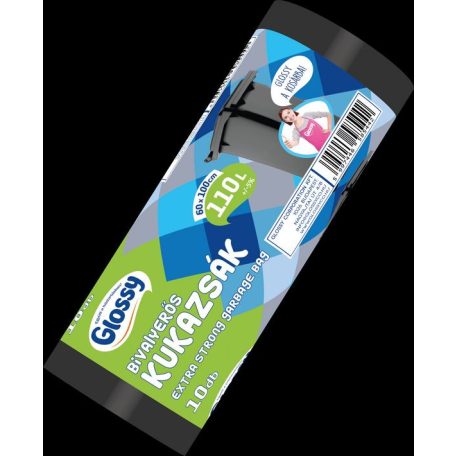 Glossy bivalyerős kukazsák 110l