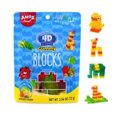 AMOS 4 D gummy blocks 72g /36/
