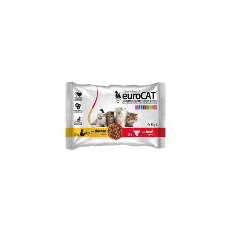 Eurocat 4*85g Macska Csirke-marha /13/