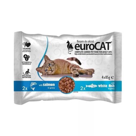Eurocat 4*85g Macska Lazac-hal /13/