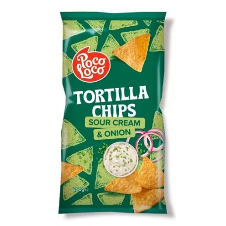 Poco Loco Tortilla chips Hagymás&tejfölös 200g /22/
