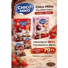 Chico Miko Family kakaós krémmel töltött keksz 25g /12/