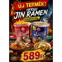 OTTOGI JIN RAMEN Poharas Hot (piros)koreai 65g /6/