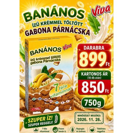 Viva 750g Banános töltött gabonapehely /10/