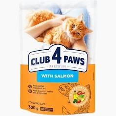 CLUB4PAWS Cat Dry Lazac 300g /15/