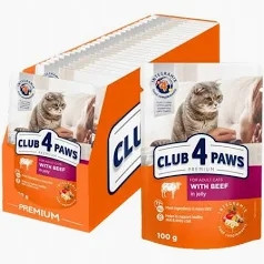 CLUB4PAWS Cat Pouch 85g Marha zselé /24/